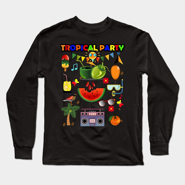 Tropical collection for summer beach party Long Sleeve T-Shirt by ARTotokromo